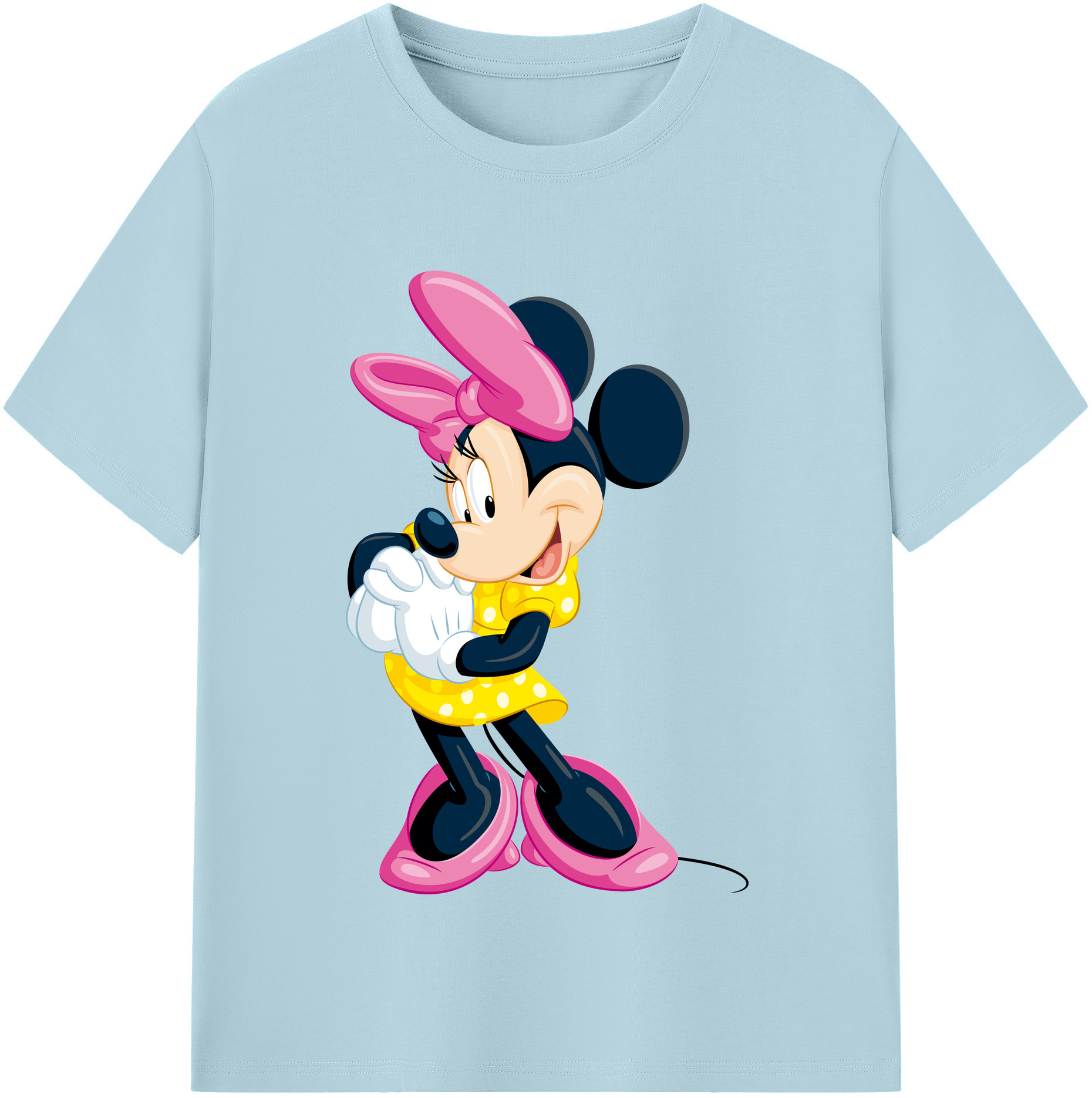 （画像用） ミッキーマウス Mickey Mouse 綿100％半袖Tシャツ（フロントプリント）